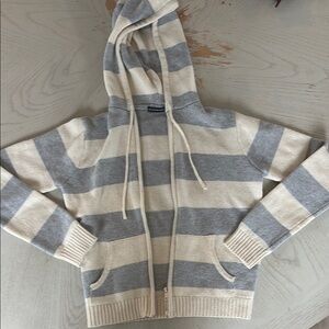 Striped Gray and Cream Men's Sweater